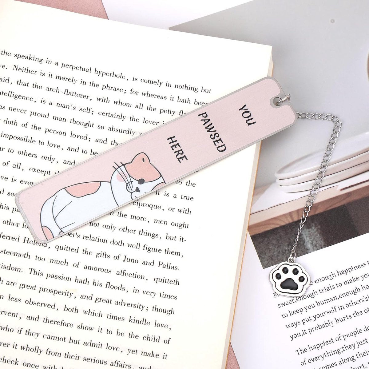 Bookmarks - Set of 2 - Cat Bookmarks - Gifts for Cat Lovers - Cute Bookmarks - Bookmark Gifts for Book Lovers - Reading Bookmarks - Gifts for Boys, Girls, Kids & Friends - Stainless Steel (Style B) - Image 3