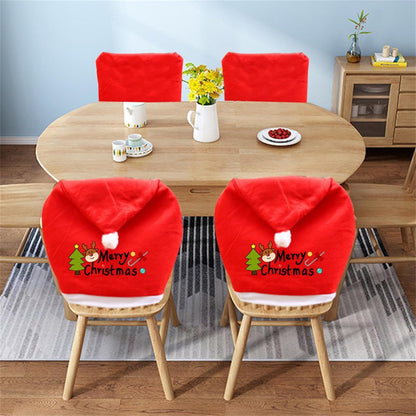 Chair Covers (5 Pieces) - Dining Chair Cover - Sofa Cover - Chair Covers - Christmas Chair Covers - Perfect for Christmas Holiday Dining Table and Chair Decorations - Home Kitchen Party Decorations - Image 3