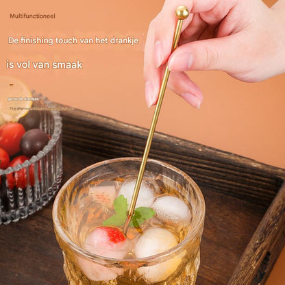 5 304 stainless steel coffee yogurt honey stirrers - bar juice - cocktail - creative cocktail sticks - Image 2