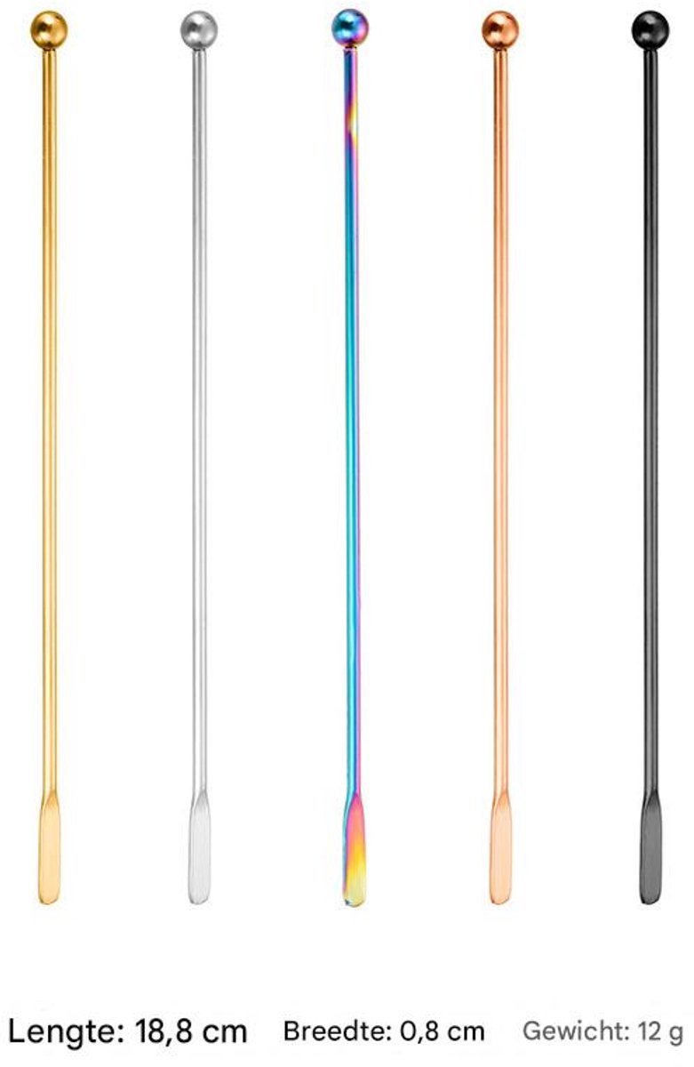 5 304 stainless steel coffee yogurt honey stirrers - bar juice - cocktail - creative cocktail sticks - Image 5