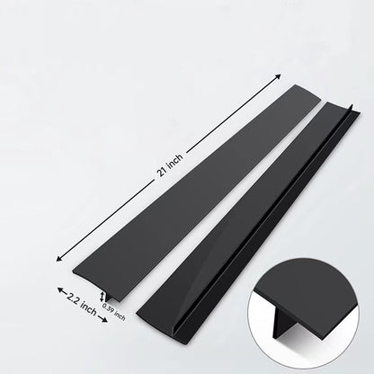Sealing Strip for Hobs - Silicone Sealing Strip - Gap Filler Strip - Seals gaps between kitchen countertops, appliances, stoves, ovens, washing machines and dryers - Set of 2 (Black) - Image 3