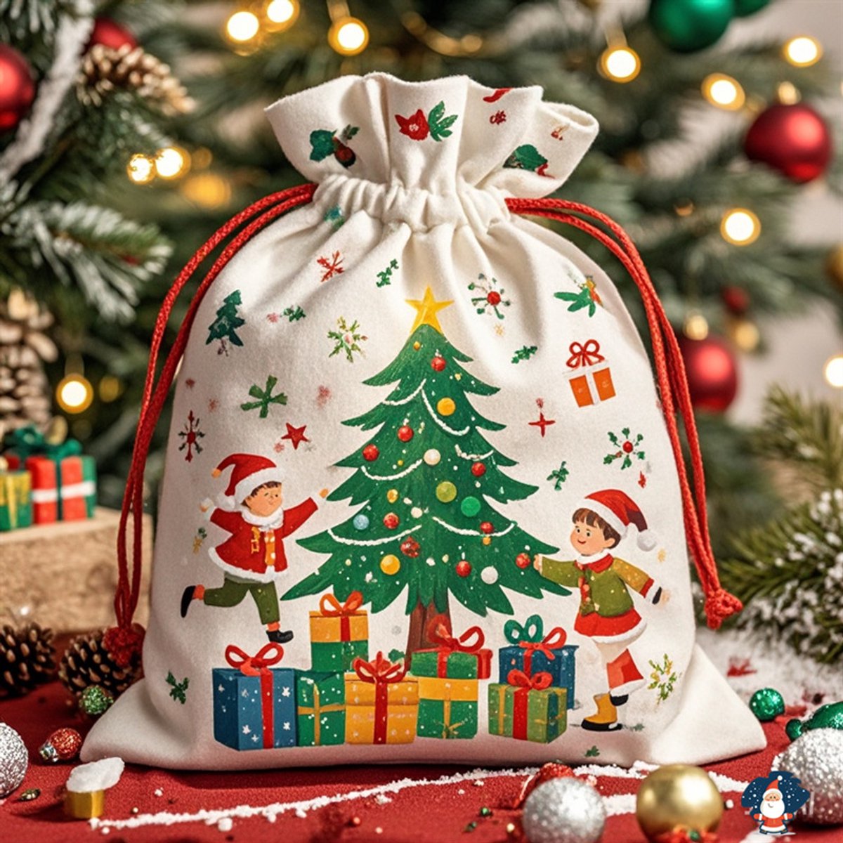 Gift Bags - Large Gift Bags - Packaging Bags - Large Gift Bags - Christmas Gift Bags - Wrapped Gift Bags - Cotton Storage Bags - 48x65cm - Image 4