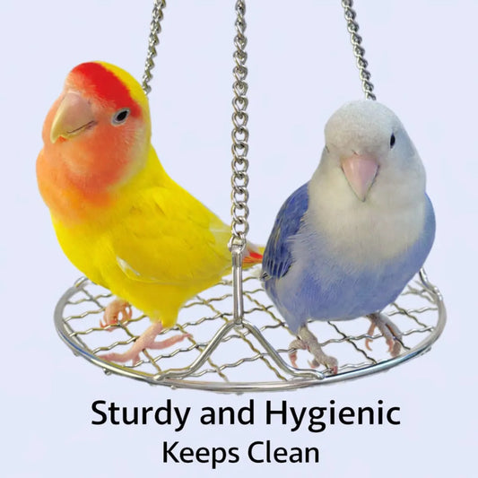 Stainless Steel Bird Toys - Small Pet Toys - Hanging Bird Cage Accessories - Suitable for Various Birds - For Balance Training of Small Parrots, Hamsters, etc. - Image 2