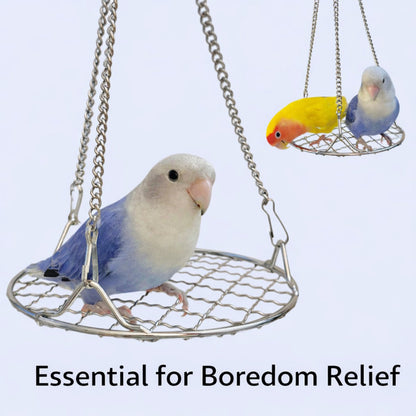 Stainless Steel Bird Toys - Small Pet Toys - Hanging Bird Cage Accessories - Suitable for Various Birds - For Balance Training of Small Parrots, Hamsters, etc. - Image 3