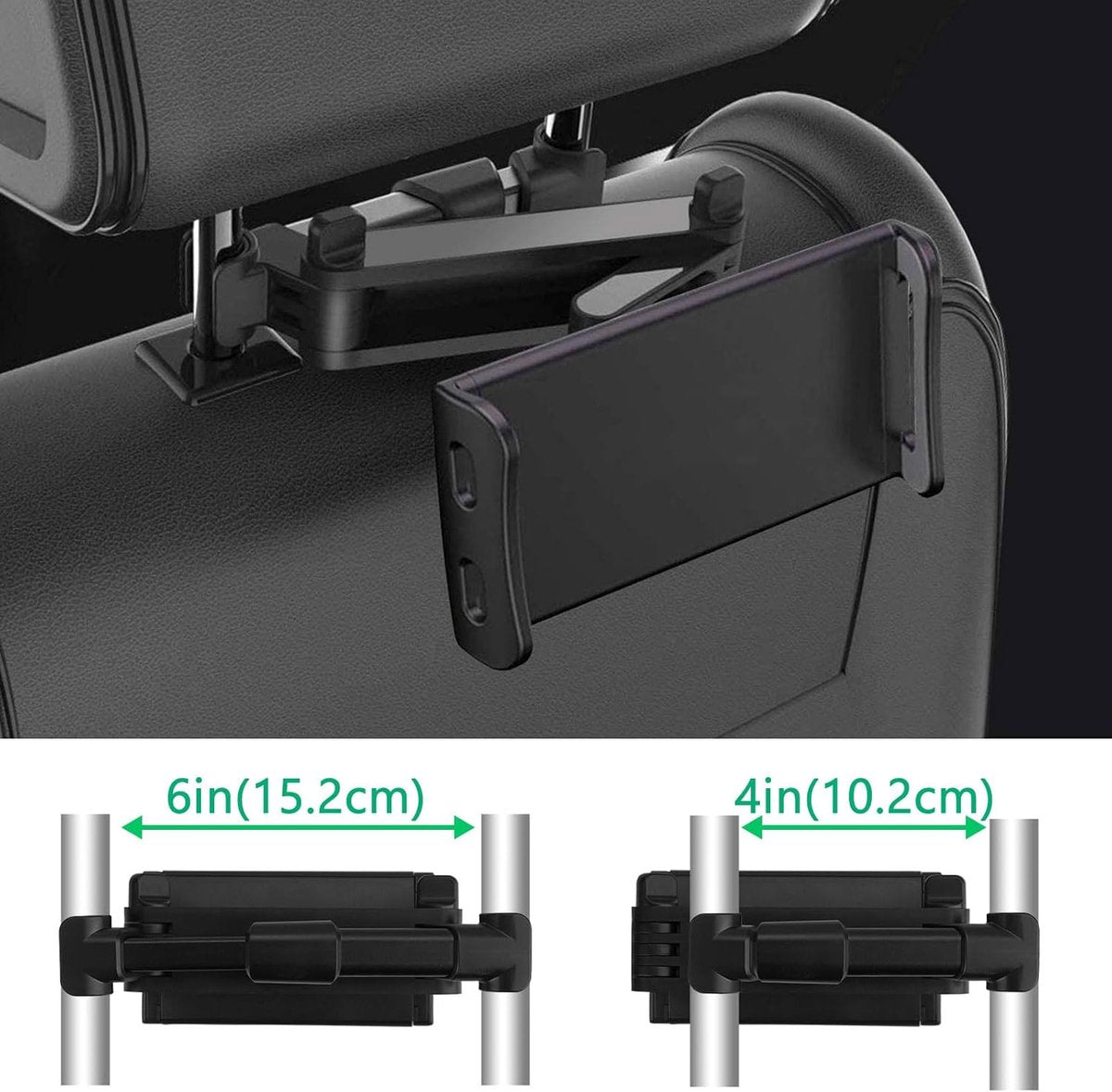 Car Phone Holders - Phone Holder - Back Seat - Adjustable Phone Holder - Back Seat Phone Holder - Universal Car Phone Holder - Black - Image 4