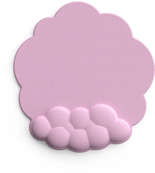Mouse Pad - Mouse Pad with Wrist Rest - Ergonomic Mouse Pad - Mouse Pad with Leather Surface, Suitable for Computers, Laptops, Office, Home and Travel, with Non-Slip Bottom - Pink