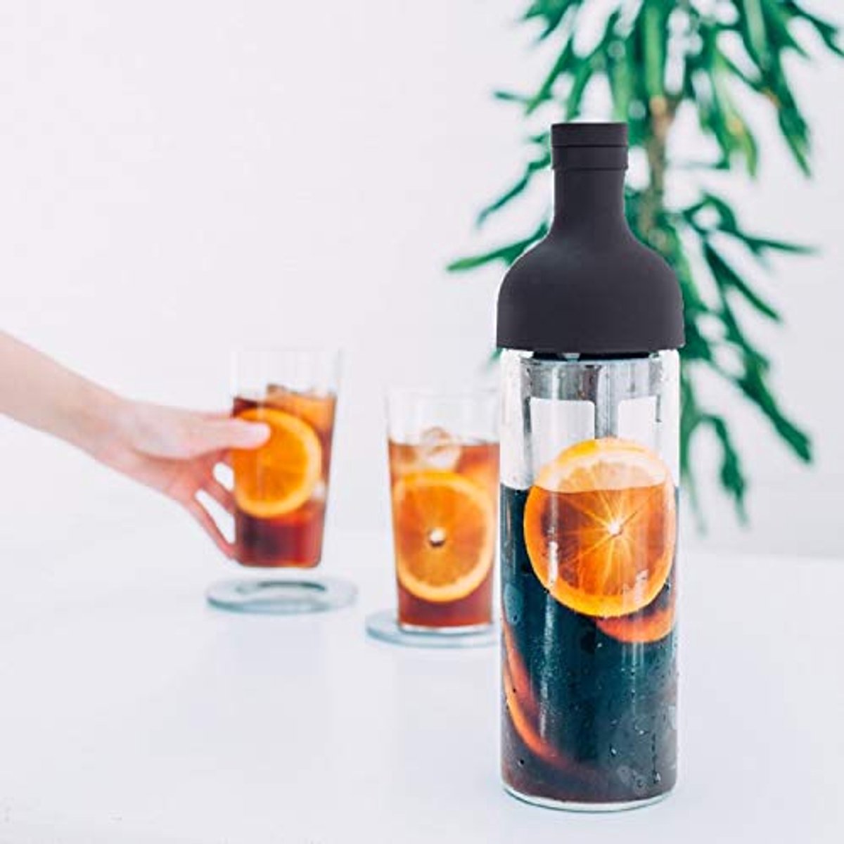 Cold Brew Coffee Pot - 1000 ml Glass Carafe with Infuser - For Iced Coffee & Iced Tea - Easy to Fill and Clean - Brown - Image 3