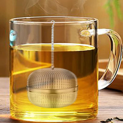 Tea strainer made of stainless steel - Tea filter - Tea strainer made of stainless steel 304 - with chain - Suitable for teacups / teapots / kettles - Image 3