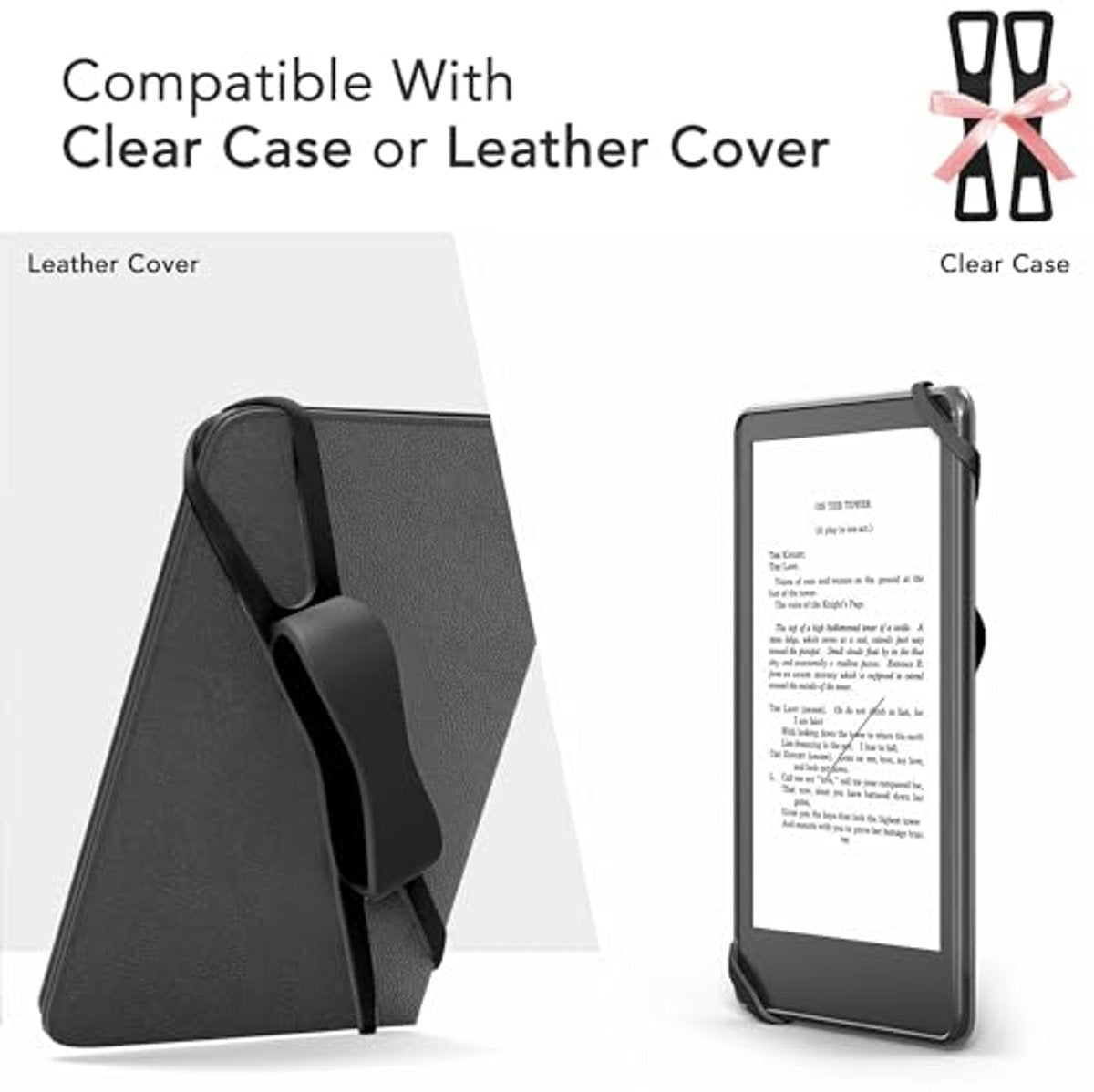 2-Pack Hand Rests for E-Readers & Tablets - Non-Slip & Comfortable to Hold - Suitable for 4.7-8 Inch Screens - Black + Black - Image 5