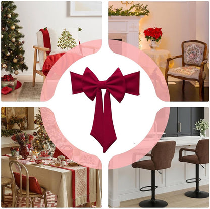 Chair Covers - 2 pieces - Christmas bow on chairs - Christmas accessories - Chair covers for home - Suitable for holidays - Parties - Weddings - Outdoor kitchens - Restaurants - Hotels - Image 5