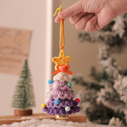 Christmas Decorations - Crochet Christmas Tree Bell Decorations - Small Christmas Decorations - Car Decorations - Style B - Image 2