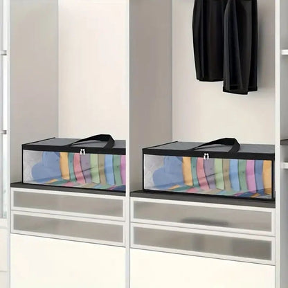 Cap Storage Bag | Set of 2 Storage Bag / Storage Sleeve - for baseball caps and other caps | Cap Organizer with 2 Handles for Closet | Moisture Protection - Gray - Image 2