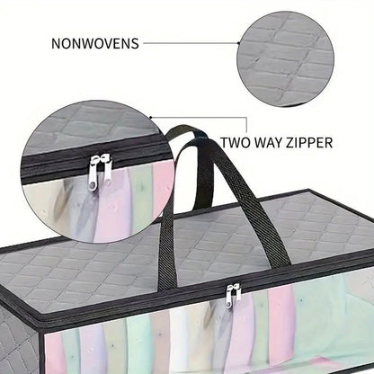 Cap Storage Bag | Set of 2 Storage Bag / Storage Sleeve - for baseball caps and other caps | Cap Organizer with 2 Handles for Closet | Moisture Protection - Gray - Image 5