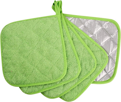 Placemat - Set of 5 Insulation Mats for the Kitchen - Heat Resistant Insulation Mats - Large Coasters for Daily Cooking and Baking (Dimensions: 6.5 x 6.5 Inches, Color: Light Green) - Image 6