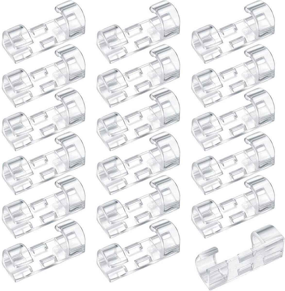 Transparent Cable Clips Self-Adhesive – Cable Organizer – 120 pieces – Cable Tray – Cable Ties – Cable Lock – Desk Organizers – Organizer – Cable Trays – Cable Management – Clips – Ties - Image 2