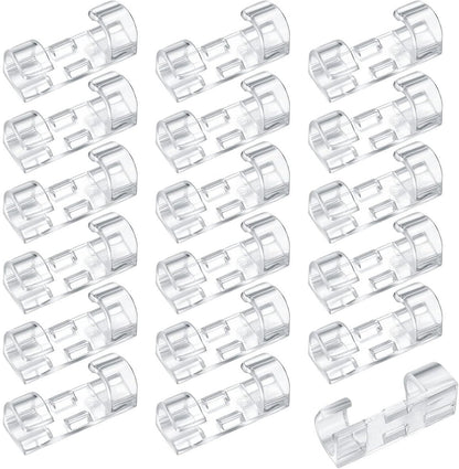 Transparent Cable Clips Self-Adhesive – Cable Organizer – 120 pieces – Cable Tray – Cable Ties – Cable Lock – Desk Organizers – Organizer – Cable Trays – Cable Management – Clips – Ties - Image 2