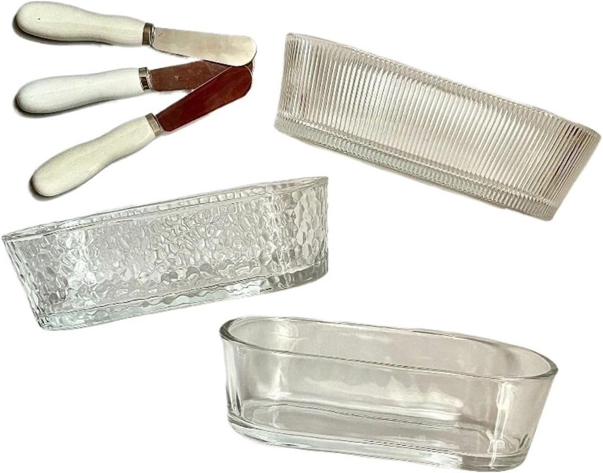 Airtight Containers - Airtight Containers with Butter - Airtight Containers with Cheese - With Butter Knife - Unbreakable Glass Food Containers - With Silicone Sealing Ring - Kitchen Butter Container (Type A) - Image 2