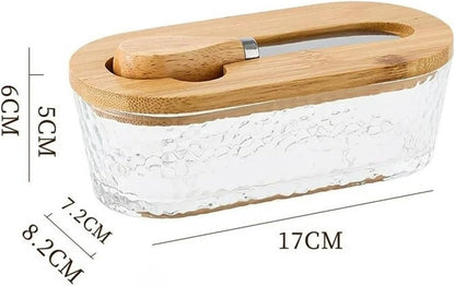 Airtight Containers - Airtight Containers with Butter - Airtight Containers with Cheese - With Butter Knife - Unbreakable Glass Food Containers - With Silicone Sealing Ring - Kitchen Butter Container (Type A) - Image 3