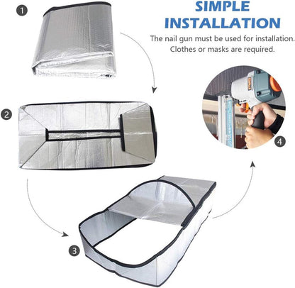 Attic Hatch Insulation Cover 63.5x138 cm - Dust Cover for Attic Hatch - Energy Saving With Zipper - For Stairs - Cool in Summer, Warm in Winter - Image 7