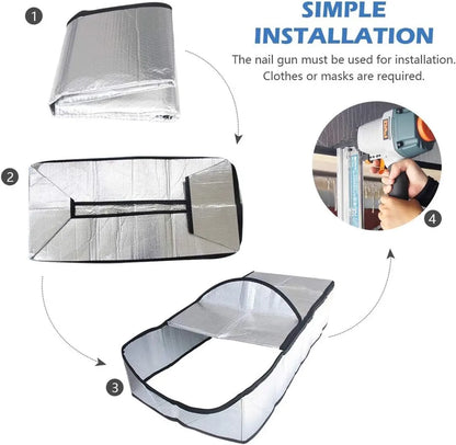 Attic Hatch Insulation Cover 63.5x138 cm - Dust Cover for Attic Hatch - Energy Saving With Zipper - For Stairs - Cool in Summer, Warm in Winter - Image 7