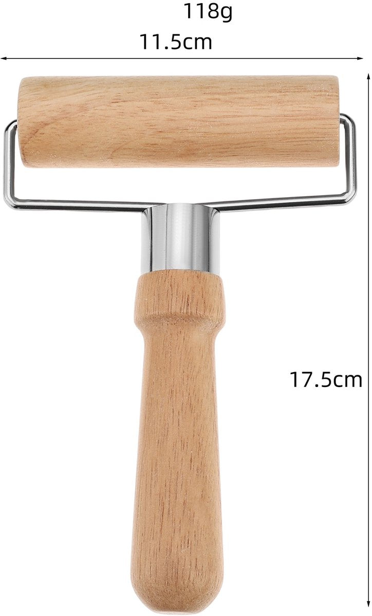 Dough Rolling Machine - Double-Sided Wooden Dough Rolling Machine - Three-Piece Set - Hand Baking Utensils - Smooth Non-Stick Coating - Suitable for Baking Dough, Fudge, Pizza, Cookies, Bread - Image 6