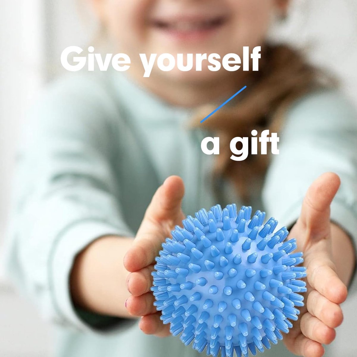 Massage Balls - (Pack of 3) - Trigger Point Massage Balls - Massage Balls with Soothing Points - Pointed Balls - Hedgehog Balls - Trigger Point Exercise Balls - For massaging leg, shoulder, hip and foot muscles (Blue/Black 7.5 cm) - Image 4