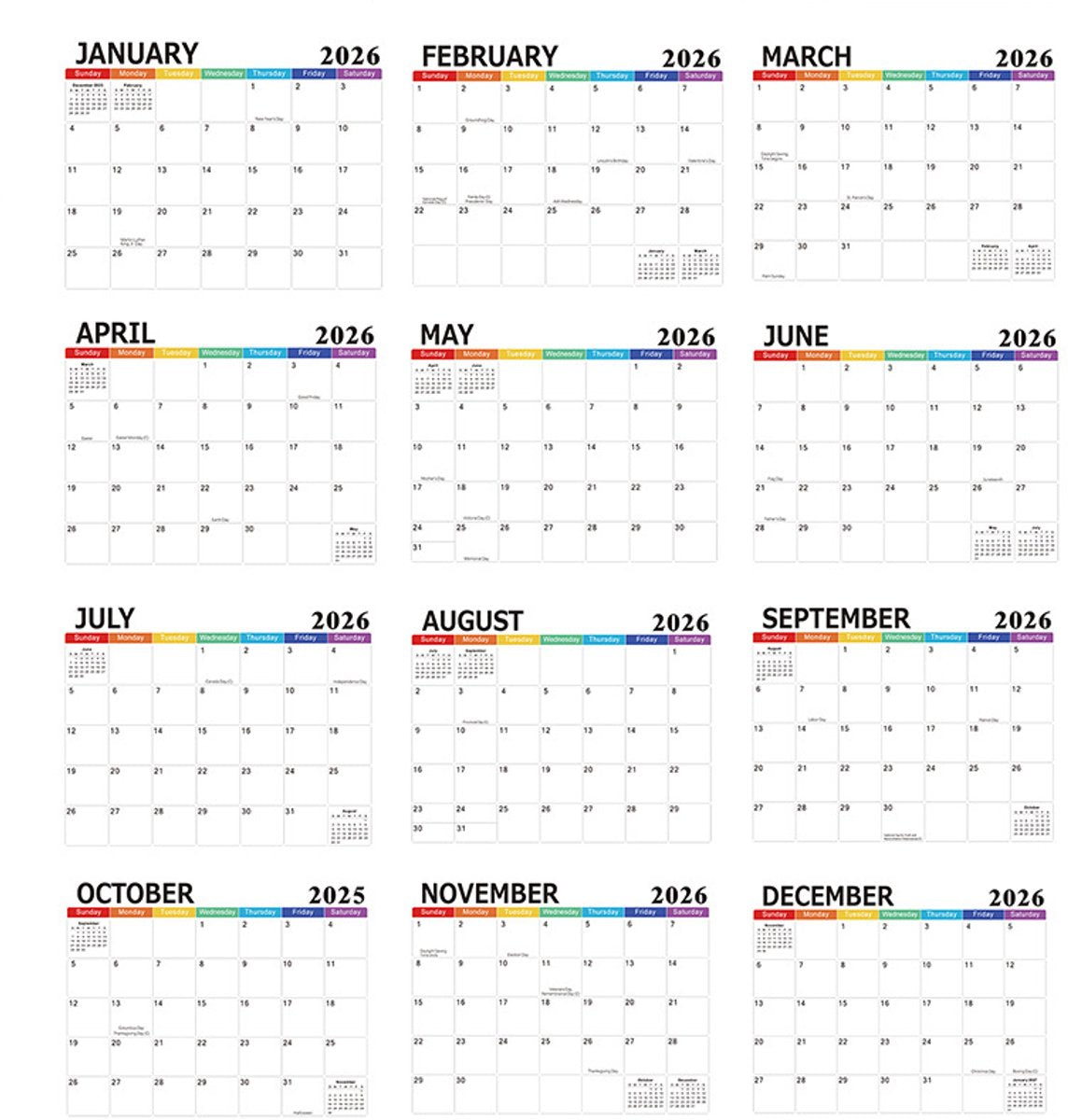 2026-2027 Magnetic Fridge Calendar - Agenda Calendar 2026 - Agenda Calendar 2026 - Calendar 2026 Weekly Calendar - 18 Month Planning Board (Jan 2026 - Jun 2027) - Large Format 30x25 cm - Sustainable Paper - Image 4