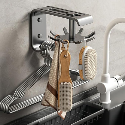 Kitchen Utensils - 2-Piece Hook - Cabinet Hook - Room Hook - Storage - Kitchen Storage - Suitable for Bathroom/Balcony/Bedroom/Knives/Tools/Towels (Black) - Image 2