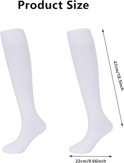 Socks - Sports Socks - Anti-Slip Thickened - Football Socks - Training Socks - Breathable and Sweat-Wicking Socks - White - Sizes 37-44 - Image 6
