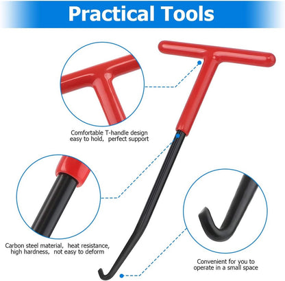 Brake Spring Hook - 2-Piece Set - Exhaust Spring Puller - Motorcycle | Bicycle | Spring Puller - Special T-Shaped Tool - Image 3