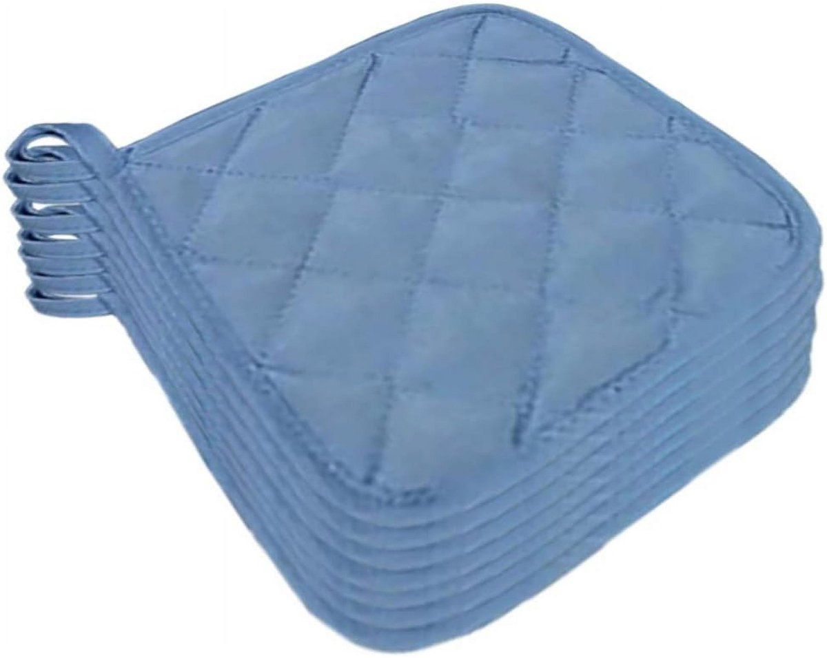 Placemat - Set of 5 Insulation Mats for the Kitchen - Heat Resistant Insulation Mats - Large Coasters for Daily Cooking and Baking (Dimensions: 6.5 x 6.5 Inches, Color: Blue) - Image 2