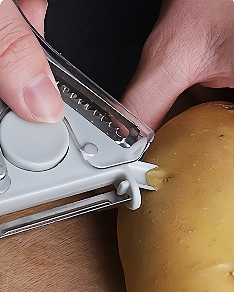 Peeler - 3-in-1 Peeler - Ergonomic - Can be used for peeling, grating and slicing - Blue - Image 5