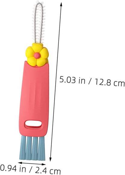 Brush - 3-piece set - Multifunctional cleaning brush - With soft bristles - Suitable for glass lids and bottle caps - Ideal for small spaces and cup accessories - Image 6