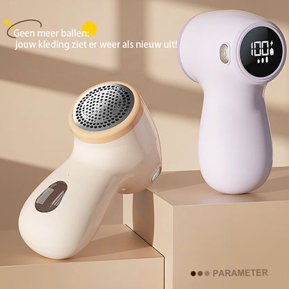 Rechargeable Lint Remover with Display - Lint Remover - Suction and Shave Function - Lint Remover - Type-C Charging - 3 Working Modes & 6-Blade System - Beige - Image 8