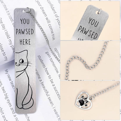 Bookmarks - Set of 2 - Cat Bookmarks - Cute Bookmarks - Bookmark Gifts for Book Lovers - Reading Bookmarks - Gifts for Boys, Girls, Kids & Friends - Cool School Supplies & Reading Gift - Stainless Steel - Image 5