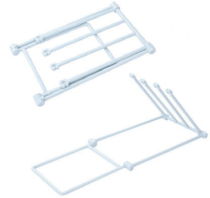 Storage Rack (Set of 2) - Kitchen Storage Rack - Space-Saving - Folding Rack - With 4 Supports, Corrosion-Resistant, Suitable for Storing Dishcloths, Cups and Baby Bottles - PP Material (Blue) - Image 2