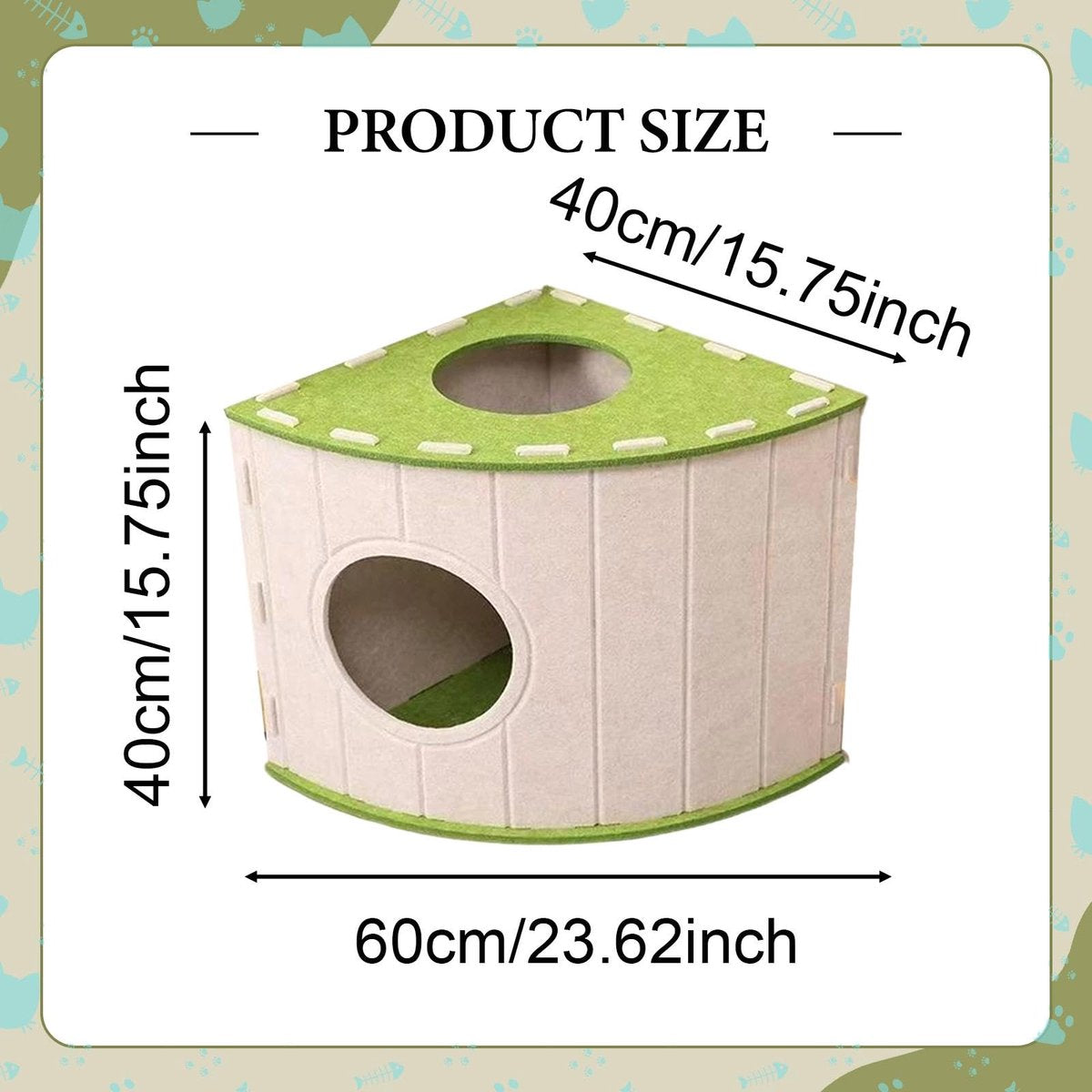 Cat House - Cat Basket - Cat Den - Felt-Shaped Cat Bed - Suitable for All Seasons - Warm | Scratch-Resistant - Pet Bed | Deep Sleeping Bed - Beige - Image 3
