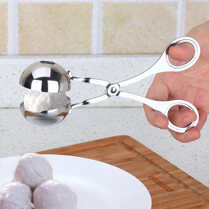 Stainless Steel Meatball Clamps - Pack of 2 - 304 Stainless Steel Meatball Clamps - Meatball Making Tools - Fish Ball Clamps - Round Rice Ball Maker - Image 2