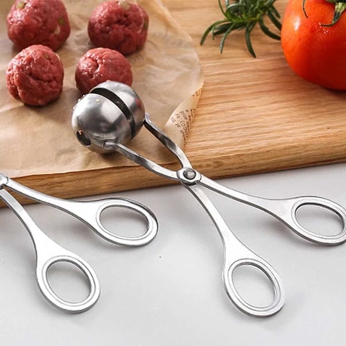 Stainless Steel Meatball Clamps - Pack of 2 - 304 Stainless Steel Meatball Clamps - Meatball Making Tools - Fish Ball Clamps - Round Rice Ball Maker - Image 4