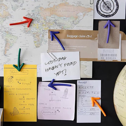 3D Arrow-Shaped Magnetic Notes - Fridge Magnets - 12-Piece Set for Whiteboard & Fridge - 2 Pieces in Each Color - Image 4