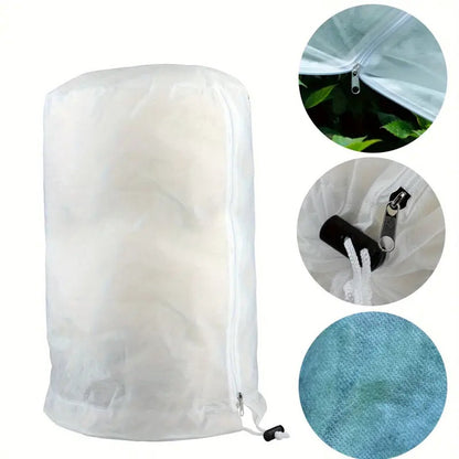 Plant Protection Bag - Reusable Plant Protection Bag with Drawstring - Garden Protection Bag - Frost Protection - Cold Protection - Winter - White - L-120x180cm - Image 2