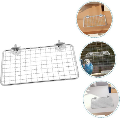 Bird Cage Accessories - Parrot Perch Made of Stainless Steel - Comfortable Resting Platform for Birds - Multifunctional Bird Cage Accessory - Modern Design - Suitable for Various Parrots, Provides Your Pet with a Comfortable Resting Place - Image 2