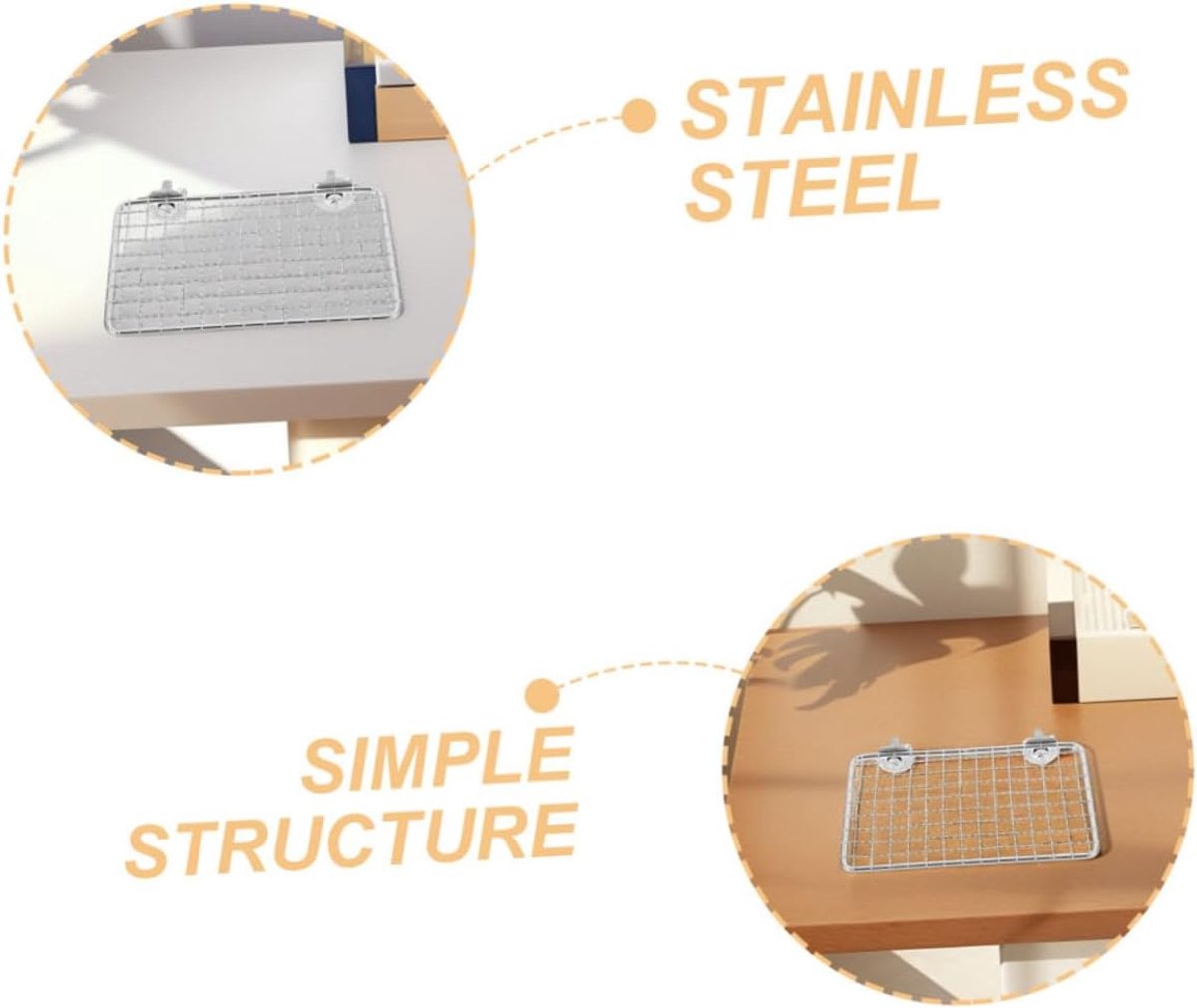 Bird Cage Accessories - Parrot Perch Made of Stainless Steel - Comfortable Resting Platform for Birds - Multifunctional Bird Cage Accessory - Modern Design - Suitable for Various Parrots, Provides Your Pet with a Comfortable Resting Place - Image 3