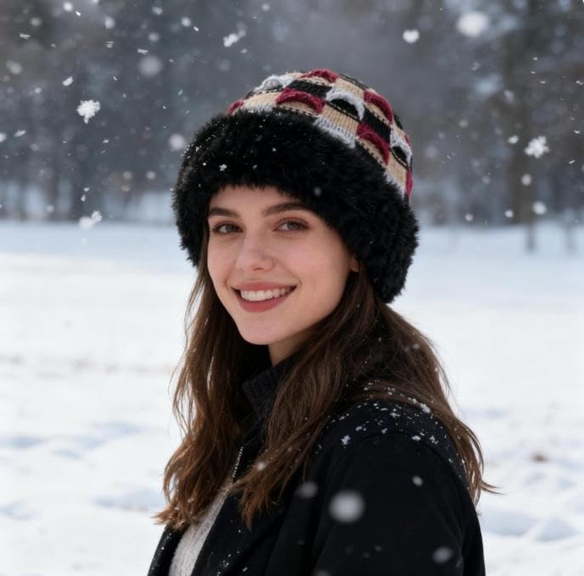 Winter Warm Knitted Hat - With Fleece Lining - Unisex - Suitable for Cold Weather（Black） - Image 5