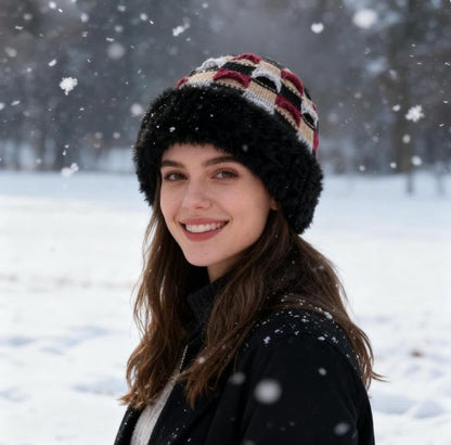 Winter Warm Knitted Hat - With Fleece Lining - Unisex - Suitable for Cold Weather（Black） - Image 5
