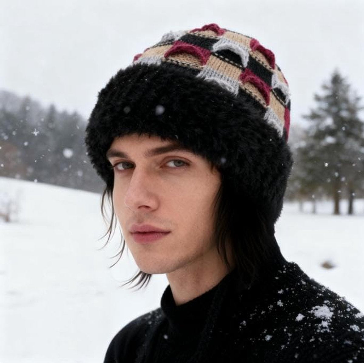 Winter Warm Knitted Hat - With Fleece Lining - Unisex - Suitable for Cold Weather（Black） - Image 6