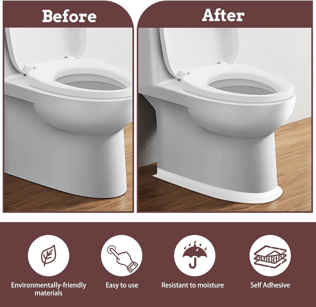 Sealing Strip - 3 Rolls - Bathtub Sealing Strip - Bathroom Sealing Tape - Waterproof Sealing Tape - Suitable for Kitchens, Washbasins, Bathtubs, Toilets and Shower Rooms - Sealing Tools Required - White - Image 4