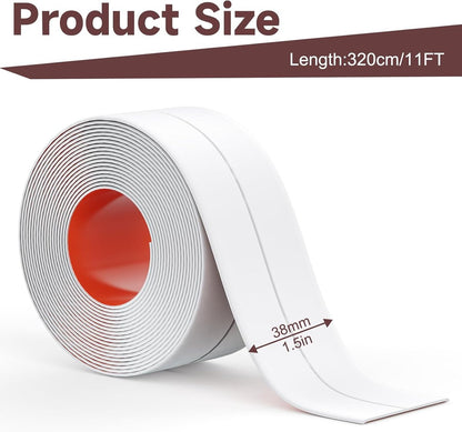 Sealing Strip - 3 Rolls - Bathtub Sealing Strip - Bathroom Sealing Tape - Waterproof Sealing Tape - Suitable for Kitchens, Washbasins, Bathtubs, Toilets and Shower Rooms - Sealing Tools Required - White - Image 5