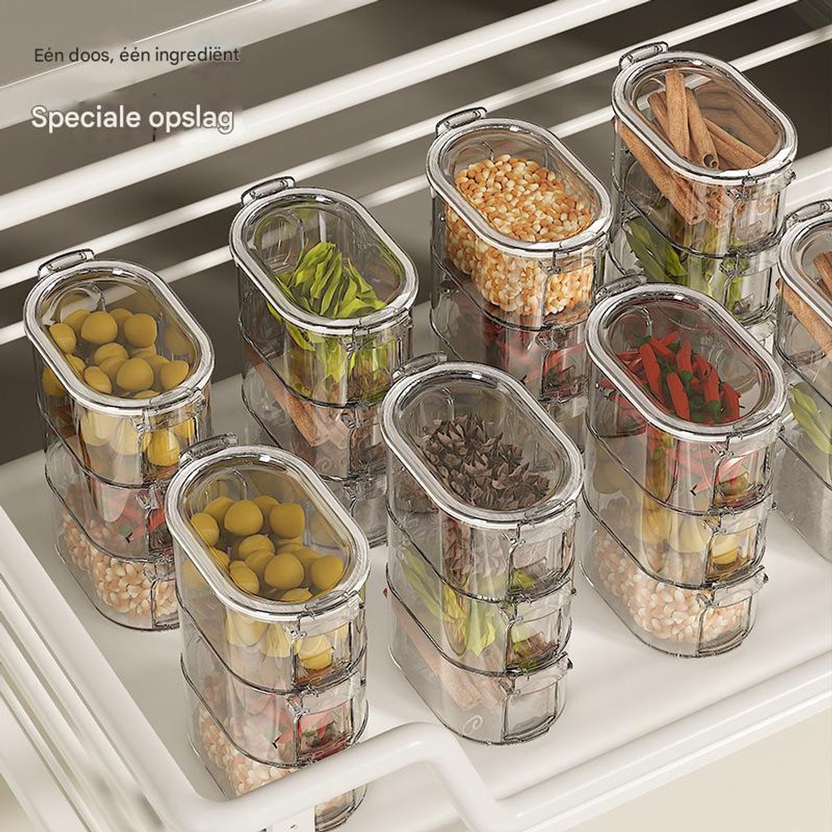 Storage Jars - 3-Tier - Sealed Storage Bottles - Spice Bottles - Storage Boxes - Kitchen Storage Bottles - Image 2