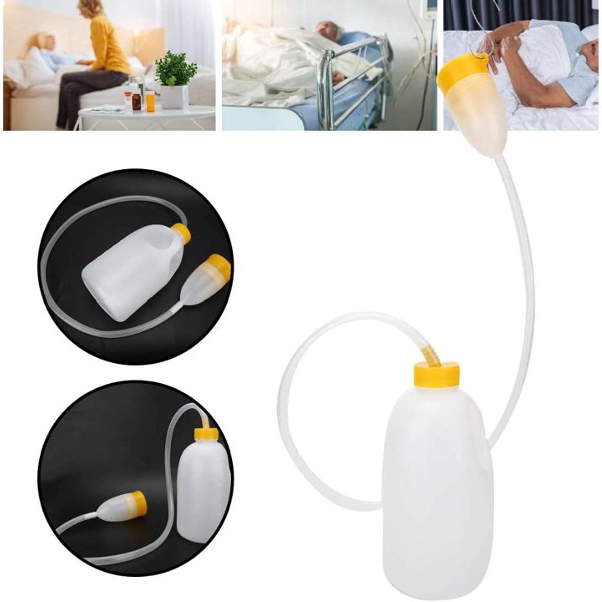 Urinal Men - Pee Bottle Men - Camping Toilet - Plastic - Urinal for Men - Anti-splash Urine Cup - Large 1700ml - Urinal Men with Lid - Reusable - For the Elderly, Hospital, Camping - Image 6